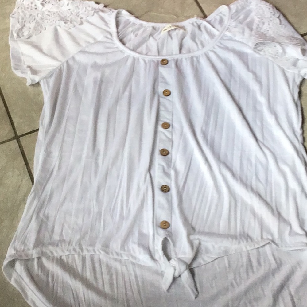 New York Laundry White Shirt L